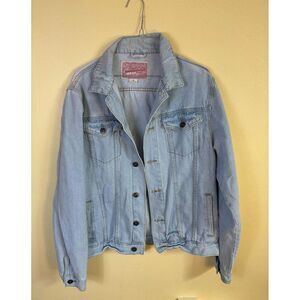 Trademark Brooklyn Light Wash Blue Denim Jacket‎ Size Medium